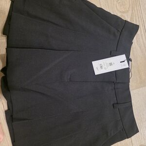 Black Mini Pleated Skirt